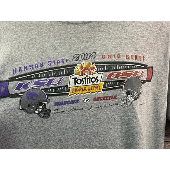 Vintage Kansas State Wildcats Ohio State Buckeyes T-Shirt XL 2004 Fiesta Bowl - Picture 9 of 10